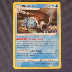 Blastoise 017/078 - Pokemon GO - Rare Holo Pokemon Card - NM - Image 1