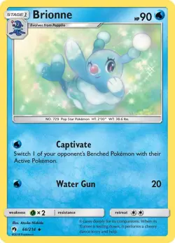 Brionne 66/214 Uncommon SM - Lost Thunder Pokemon Card - Image 1