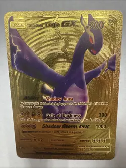 Pokemon gold metal Inspired Card Lugia GX For Display Art Gift - Image 1