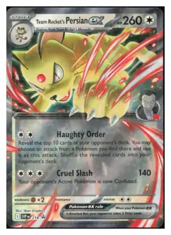 Team Rocket's Persian ex Holo Promo SV: Scarlet & Violet Promo Cards 218 NM M051 - Image 1