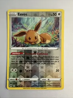 Pokemon TCG Eevee Astral Radiance Sword & Shield Reverse Holo 119/189 NM Mint - Image 1