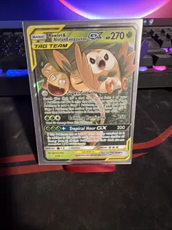 Rowlet & Alolan Exeggutor GX 1/236 Holo GX Rare Unified Minds Pokemon - Image 1