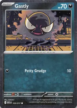 Gastly 054/094 Common Phantasmal Flames Pokemon Cosmos Holo Near Mint - Image 1