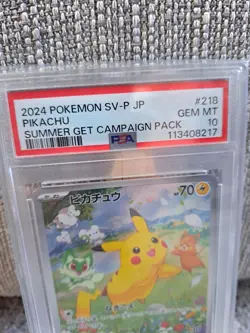 Pokemon TCG Pikachu - 218/SV-P Promotional Cards Holo Japanese Gem Mint PSA 10 - Image 2