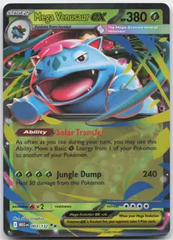 MEGA VENUSAUR EX 003/132 DOUBLE RARE MEGA EVOLUTION POKEMON HOLO NM - Image 1