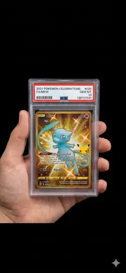 2021 Pokemon Celebrations Mew #025 Full Art Gold Secret Rare PSA 10 GEM MINT - Image 1