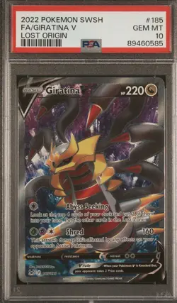 2022 POKEMON SWORD & SHIELD LOST ORIGIN #185 FA/GIRATINA V LOST ORIGIN - PSA 10 - Image 1