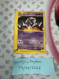 Starmie 30/144 Skyridge Regular 80 HP Rare Pokemon TCG Energy Burst Star Back - Image 1