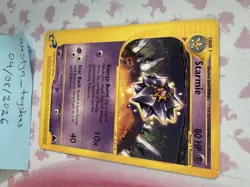 Starmie 30/144 Skyridge Regular 80 HP Rare Pokemon TCG Energy Burst Star Back - Image 5