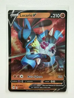 Lucario V - SWSH08: Fusion Strike (SWSH08) 146/264 Ultra Rare Pokemon - NM - Image 1