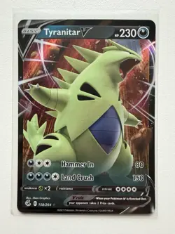 Tyranitar V - SWSH08: Fusion Strike (SWSH08) 158/264 Ultra Rare Pokemon - NM - Image 1