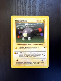 Magnemite 53/102 Shadowless Base Set Pokemon Card WOTC | LP - Image 1