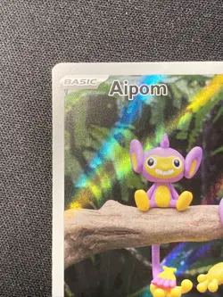 Pokemon TCG Aipom 211/182 SV04: Paradox Rift Illustration Rare Holo Yuka Morii - Image 5