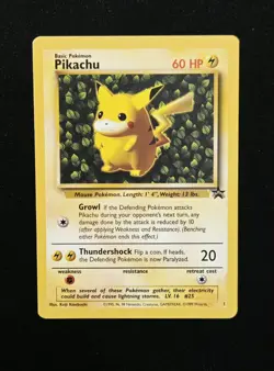 Pikachu Black Star #1 - WotC League Promo Pokemon 1999 Wizards Of The Coast TCG - Image 1