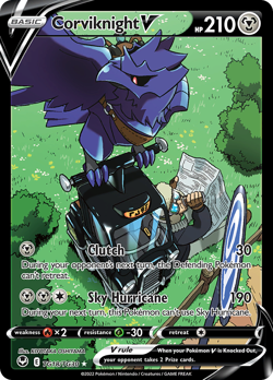Corviknight V TG18/TG30 Holo V Rare Silver Tempest Trainer Gallery Pokemon NM/M - Image 4