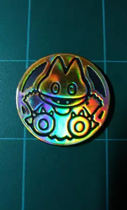 Pokemon TCG Flip Coin Gold Rainbow Holofoil Munchlax Powerhouse Theme Deck 2007 - Image 1