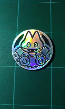 Pokemon TCG Plastic Flip Coin Silver Foil Munchlax Secret Wonders Lava Flow - Image 1
