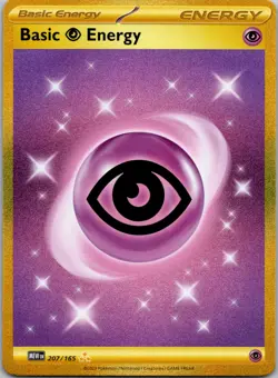 Basic Energy 207/165 (Psychic) Gold Secret Rare Near Mint Holo Pokemon - Image 1