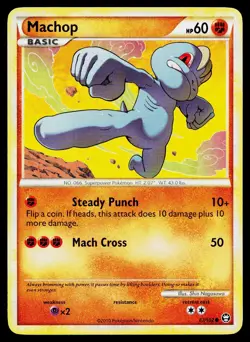 Machop 67/102 Common HGSS Triumphant Pokemon Lightly Played - Image 1