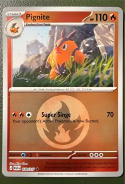 Pokemon TCG Pignite 30/217 Ascended Heroes ME2.5 Fire Energy Reverse Holo NM - Image 1
