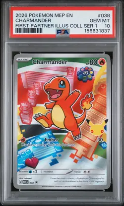 Charmander 038 - Pokemon First Partner Illustration Series 1 Promo - PSA 10 - Image 1