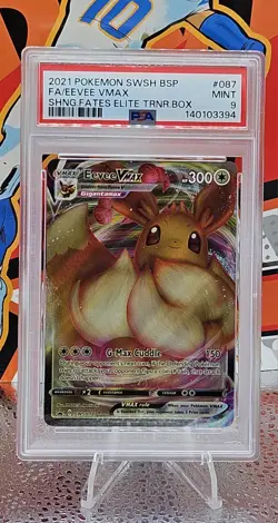 2021 Pokemon Shining Fates Eevee VMAX SWSH087 Black Star Promo PSA 9 Mint - Image 1