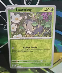 Scatterbug 005/191 Sv08: Surging Sparks Reverse Holo - Pokemon - Free Shipping - Image 1