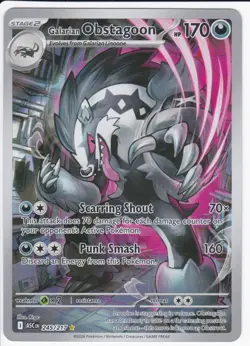 Galarian Obstagoon 245/217 Illustration Rare Ascended Heroes Pokemon Holo NM - Image 1