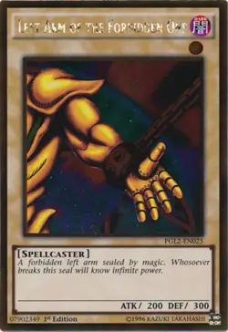 Yugioh! LP Left Arm of the Forbidden One - PGL2-EN025 - Gold Rare - 1st Edition - Image 1