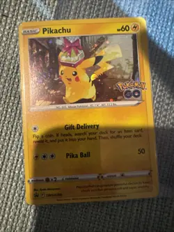 Pikachu Cosmos HOLO SWSH234 Pokemon Card 2022 Pokemon GO LP - Image 1