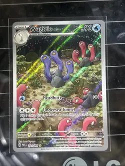 Pokemon TCG Wugtrio Scarlet & Violet Paldean Fates Holo Card 224/091 LP - Image 1