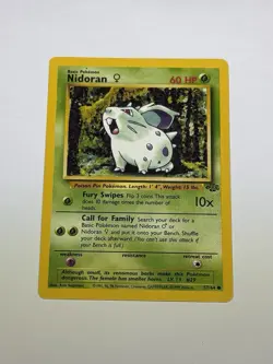 Nidoran 57/64 Jungle Common Pokemon Card TCG Vintage WoTC 1999 LP - Image 1