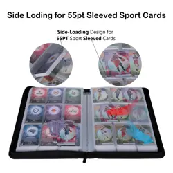Card Binder for 55PT Sports Cards, 9 Pocket Fit 360 Cards, Ringless Trading C... - Image 2