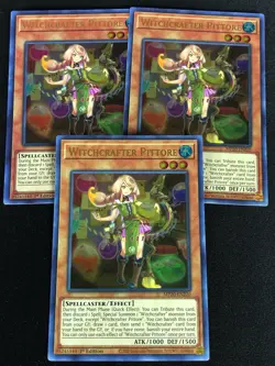 YUGIOH WITCHCRAFTER PITTORE MP20-EN220 1ST ULTRA X3 - Image 1