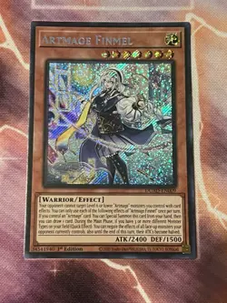Yugioh! Artmage Finmel Secret Rare DUAD-EN009 1st Edition NM - Image 1