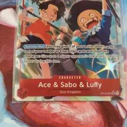 2025 Carrying On His Will Japanese-OP13-007 Ace/Sabo/Luffy SR BGS 9.5 - Image 2