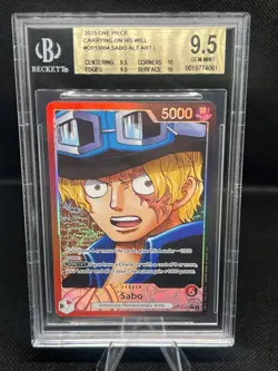 2025 One Piece Carrying On His Will OP13-004 Sabo Alt Art Leader BGS 9.5 - Image 1