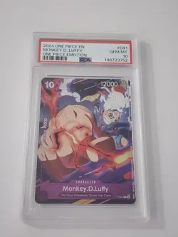 ONE PIECE 2024 PROMOS 041 MONKEY D. LUFFY ONE PIECE EMOTION PSA 10 - Image 1