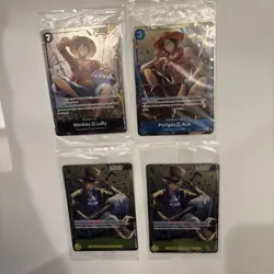 One piece mini tin promo vol 2 Set Of 4 Op-13 ENGLISH Luffy, Ace & 2 Sabo SEALED - Image 1