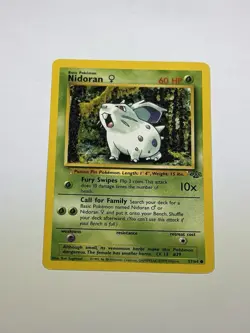 Nidoran 57/64 Jungle Common Pokemon Card TCG Vintage WoTC 1999 NM/LP - Image 1