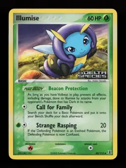 Illumise 45/113 Uncommon Delta Species Reverse Holo Pokemon Card - Image 1