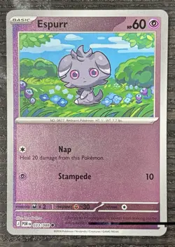 Espurr 033/088 Pokemon ME03: Perfect Order Reverse Holo Card - Image 1