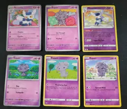 Espur Meowstic Pokemon Card Collection Set Lot Of 6 Cards - Image 1
