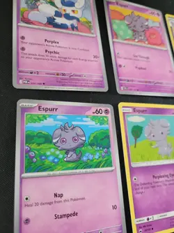 Espur Meowstic Pokemon Card Collection Set Lot Of 6 Cards - Image 2