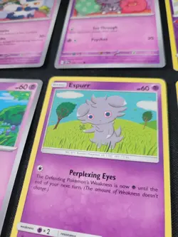 Espur Meowstic Pokemon Card Collection Set Lot Of 6 Cards - Image 3