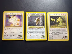 Vintage Pokemon Giovanni's Persian/Meowth-Gym Challenge 3 Card Lot- LP - Image 1