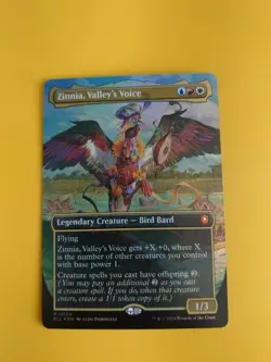 Zinnia, Valley's Voice. BLC 0004 Mythic FOIL Bird Bard MTG Card. - Image 1
