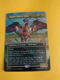 Zinnia, Valley's Voice. BLC 0004 Mythic FOIL Bird Bard MTG Card. - Image 2
