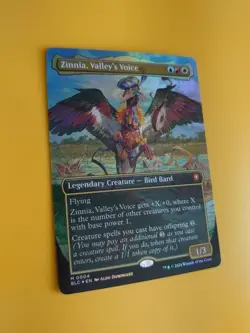 Zinnia, Valley's Voice. BLC 0004 Mythic FOIL Bird Bard MTG Card. - Image 4