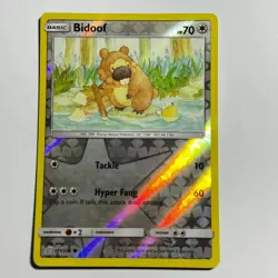 Bidoof 171/236 Common Reverse Holo Card SM - Unified Minds SM11 Pokemon TCG LP - Image 1